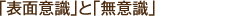 「表面意識」と「無意識」